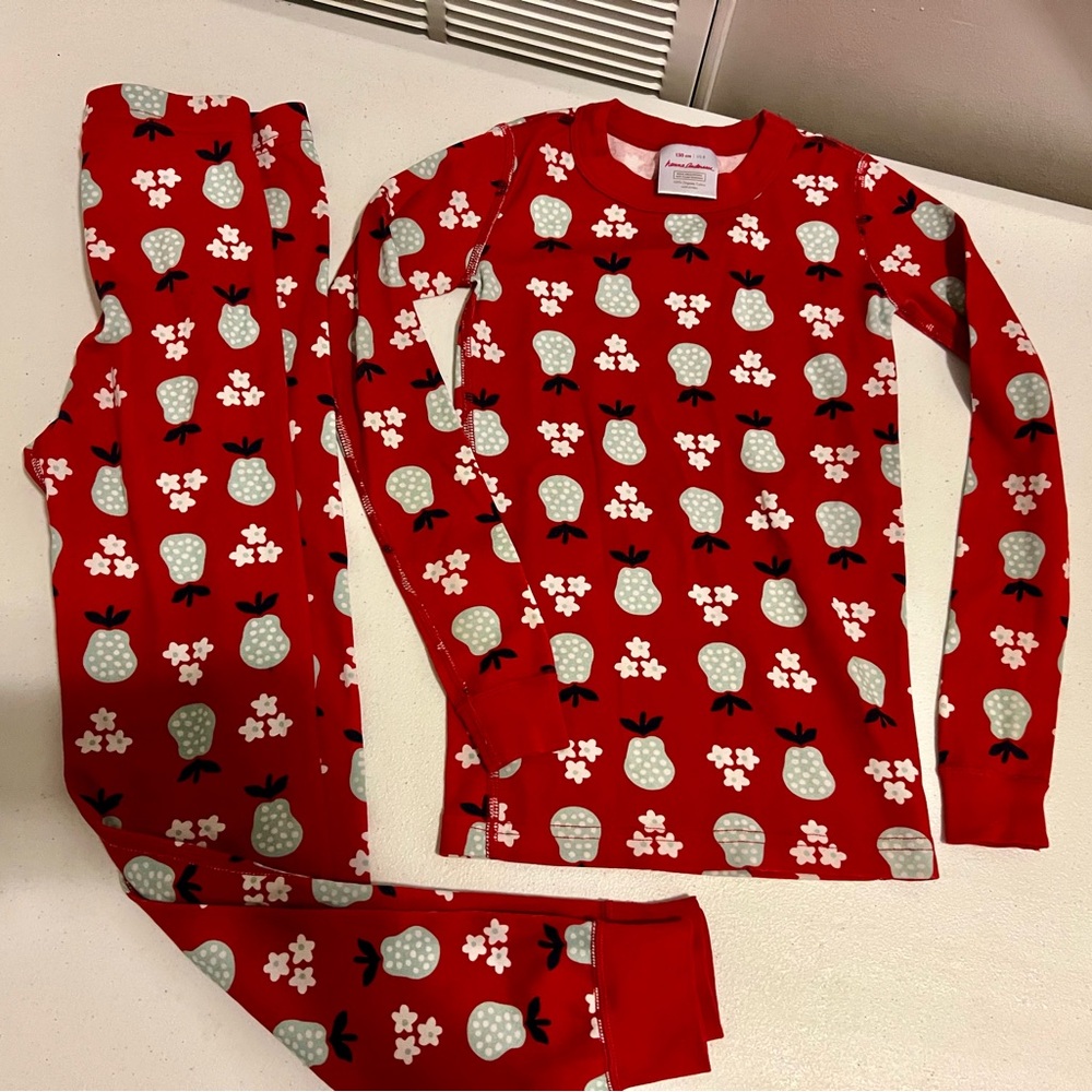 Hanna Andersson Red Print Kids Pajama Set